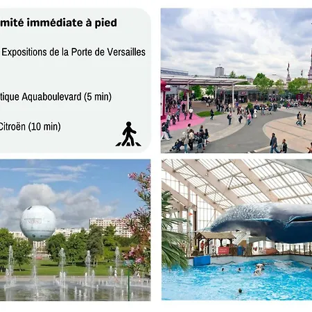 شقة Pop - Expo Porte De Versailles - Balcon - Climatisation - Parking باريس